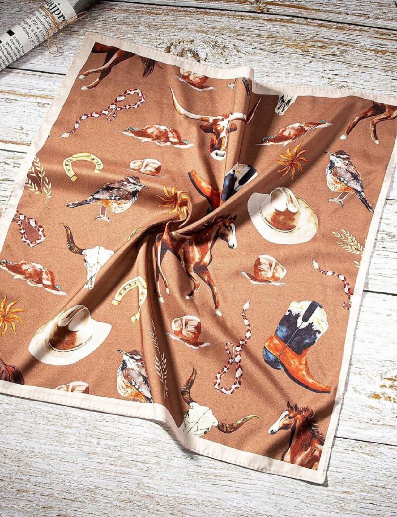 Bandana Western Brown