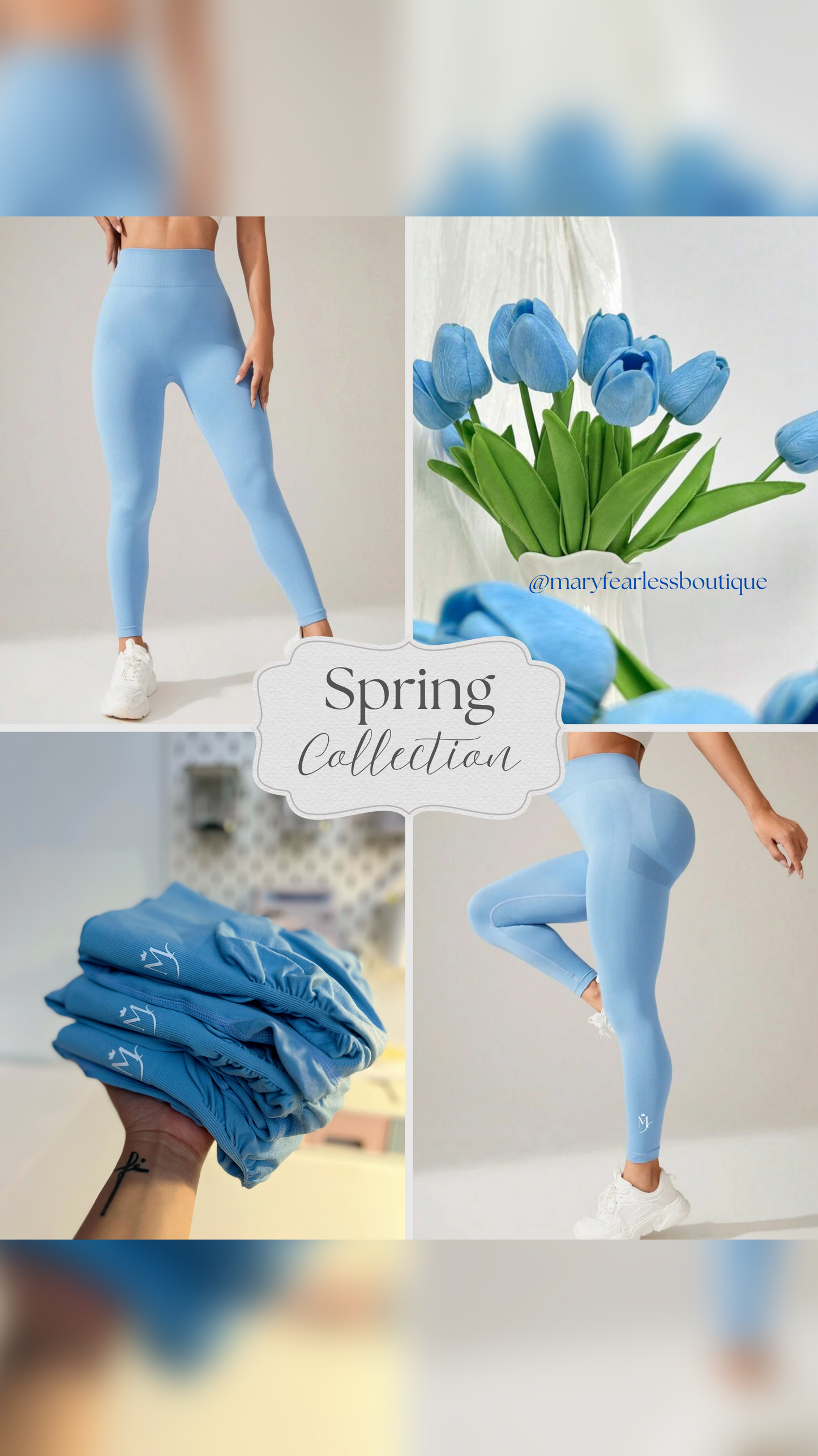 Blue Bloom leggings