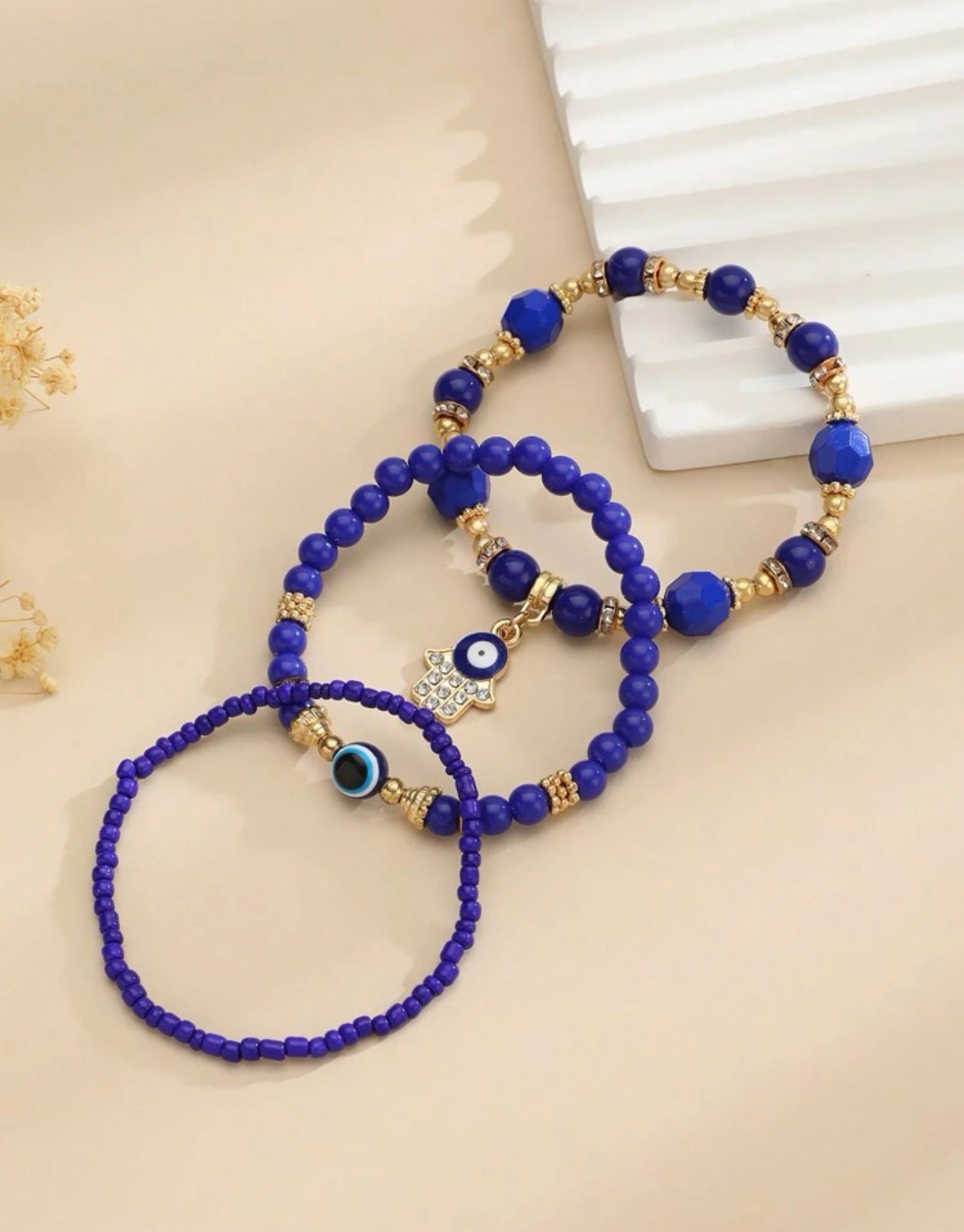 Evil eye feet bracelet