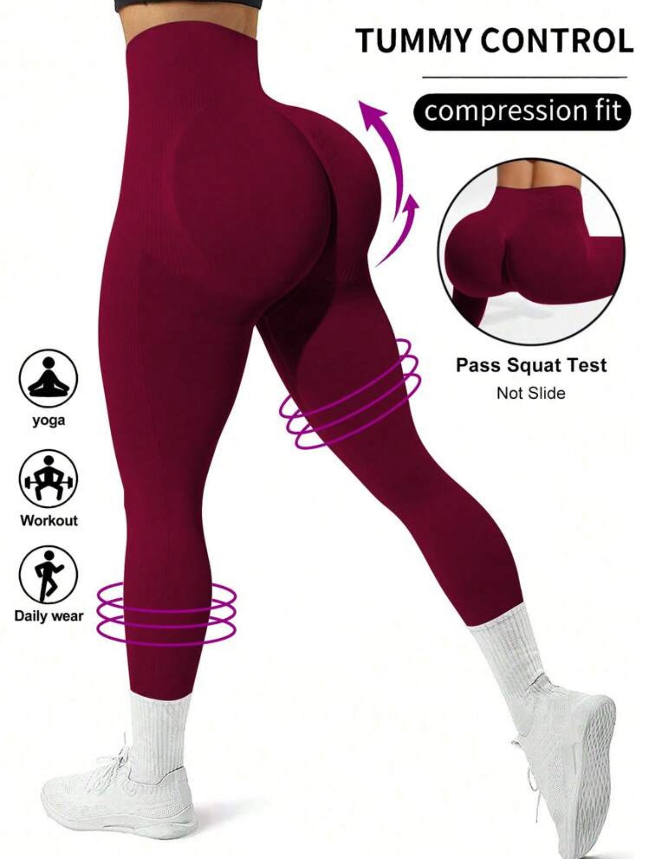 Burgundy Leggings