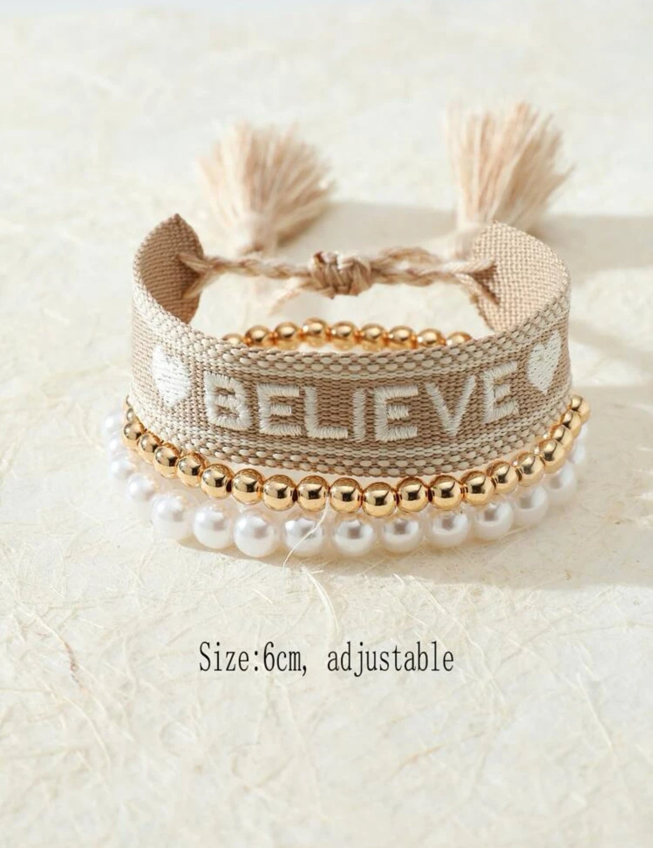 Believe handmade bracelet