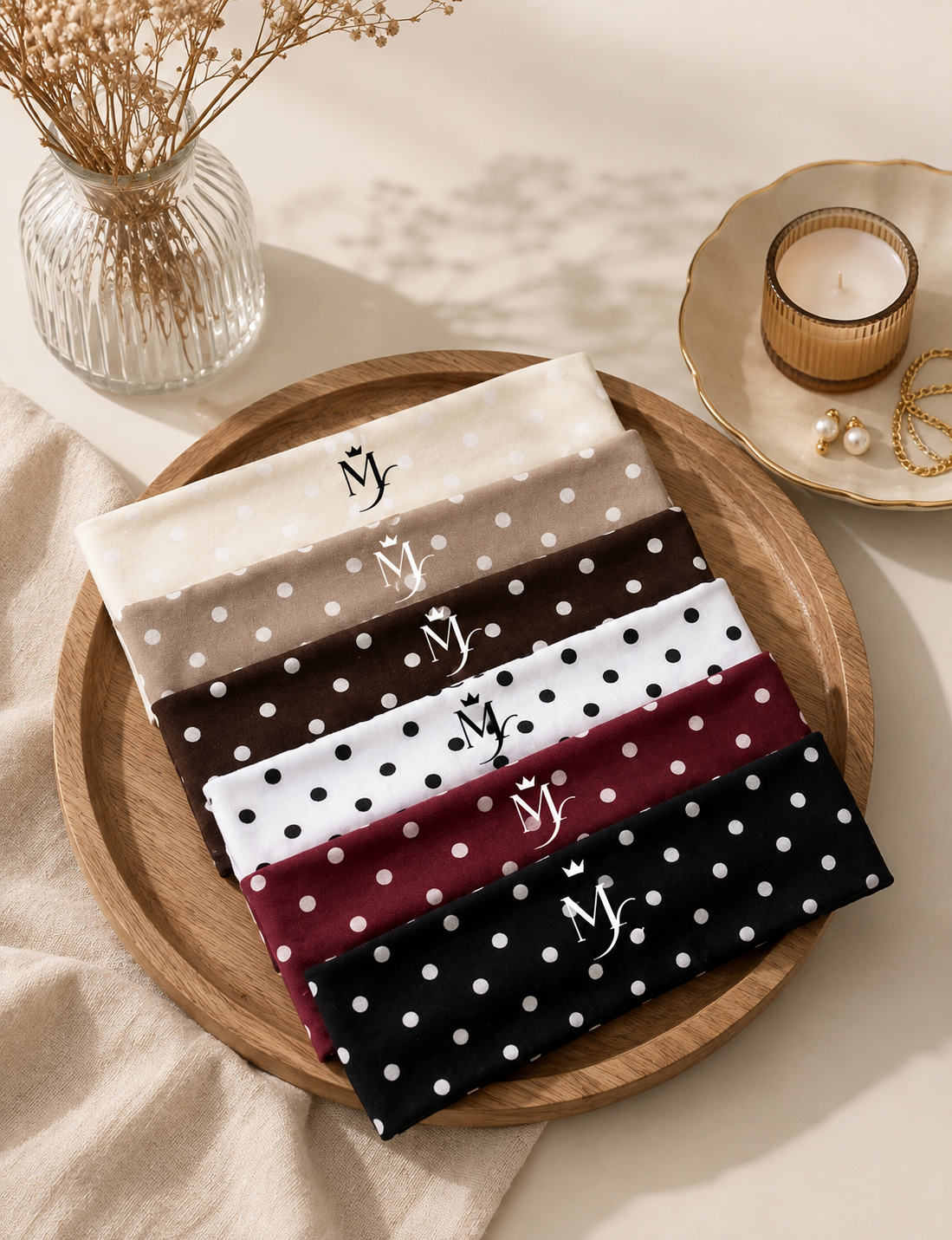 Polka Headbands (set of 7)