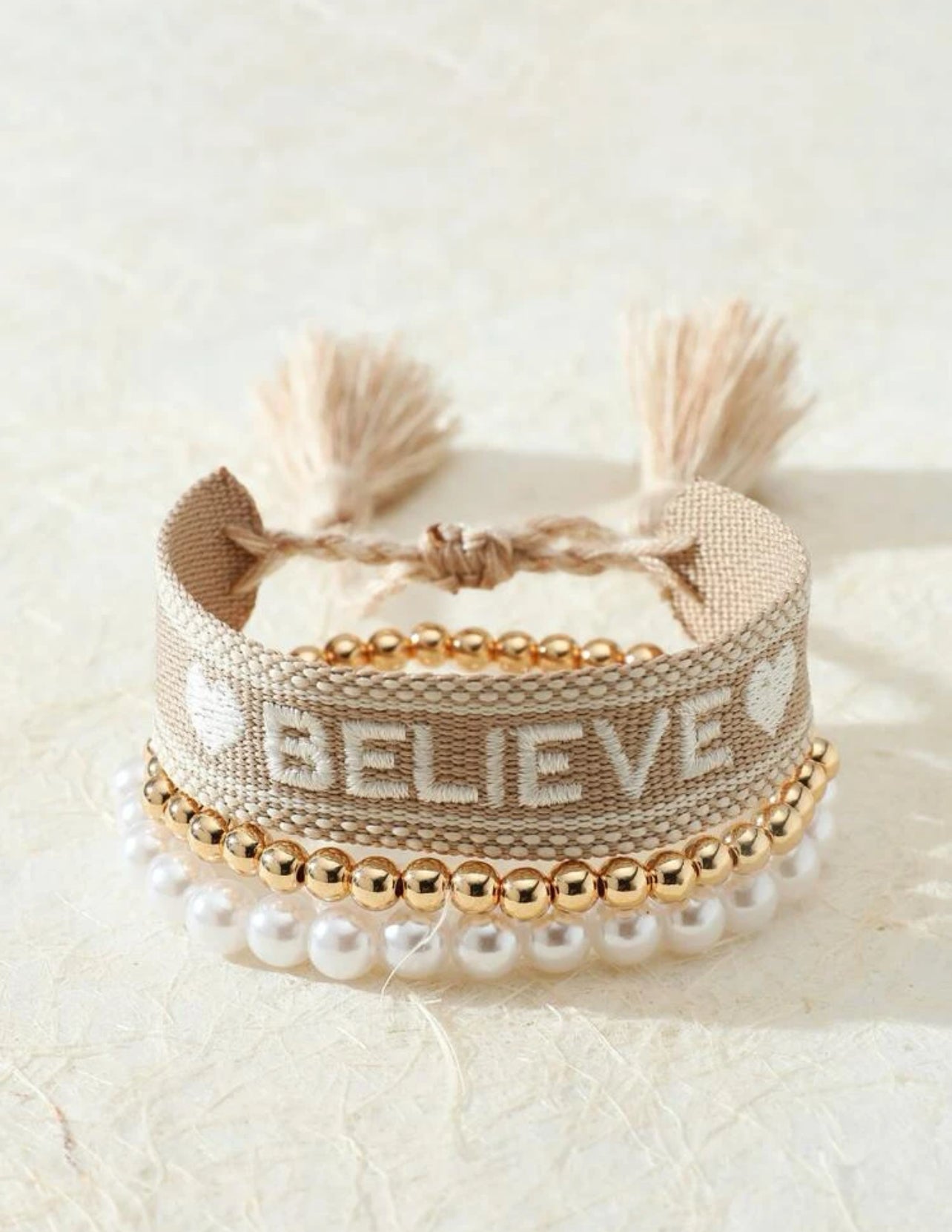 Believe handmade bracelet