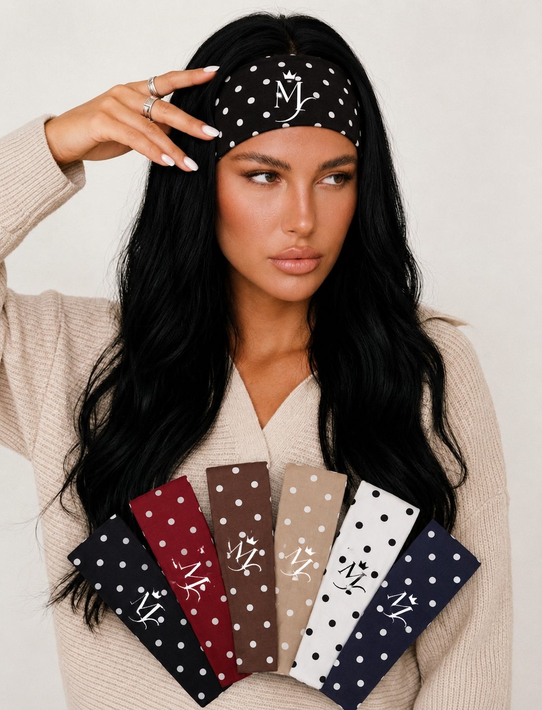 Polka Headbands (set of 7)