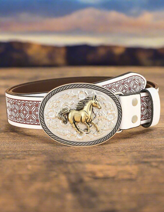 Wild Horse  (white) Belt