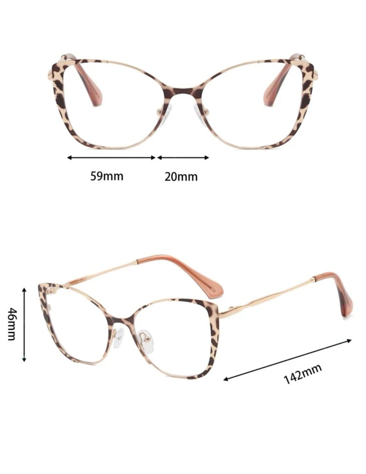 Cat eye luxury glasses