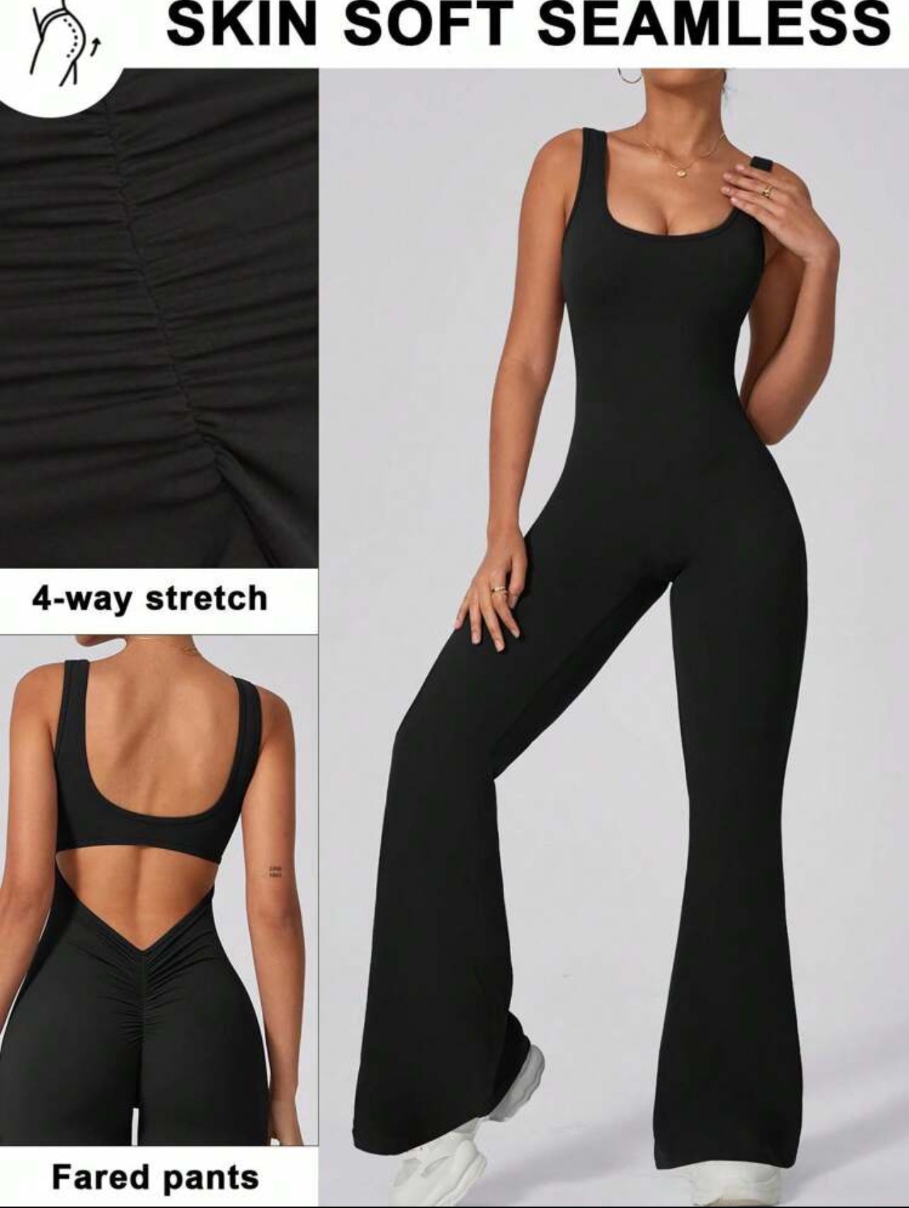 Black curve jumpsuit